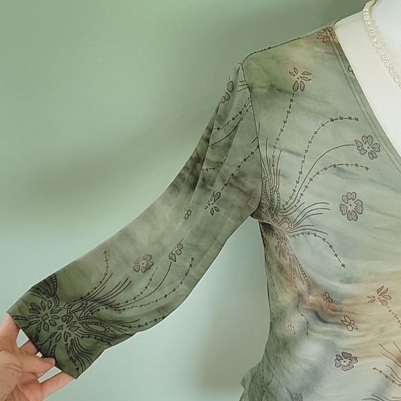 Bay Studio Y2K  Vintage Fairy Quarter Sleeve Top - Picture 3 of 6